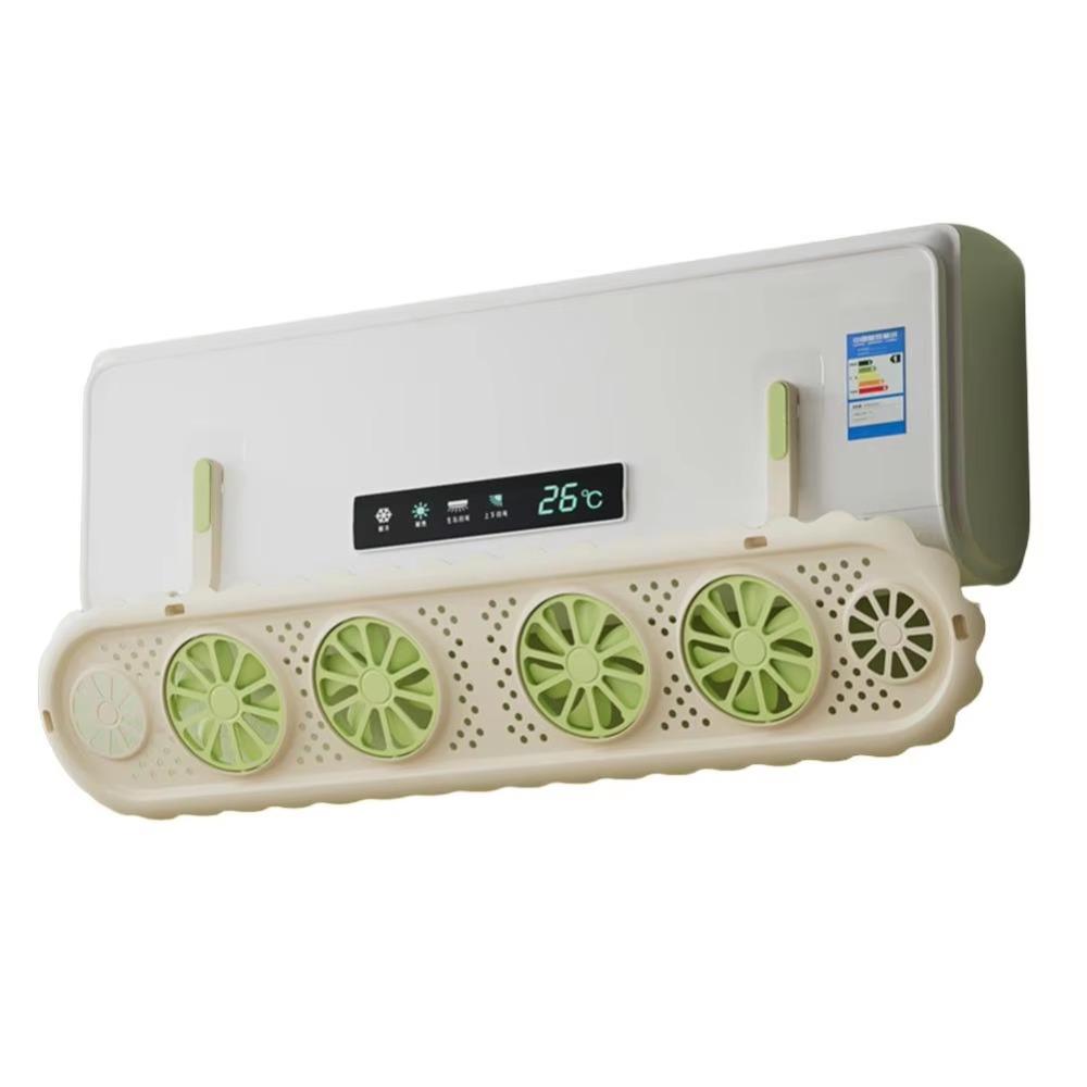Universal AC Wind Deflector Reusable Air Flow Guide Air Conditioner Wind Deflector Bedroom Cooling зелёный
