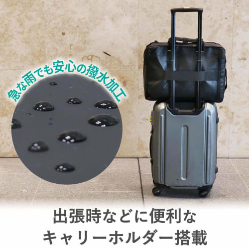 ELECOM Business Bag 3WAY (Rucksack/Handbag/Shoulder) Two Air Chambers Compatible with 15.6inch PC Water Repellent Carry Holder Included Black BM-F04XB