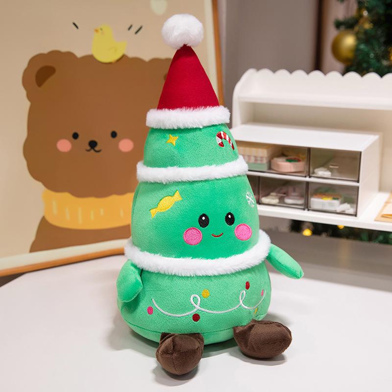 Plyšová sada Santa Clause: Los, Sněhulák a Hadrová panenka Vánoční dekorace