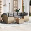 VidaXL Garden Lounge Set with Cushions 7 Pcs, Patio Sofas, Patio Furniture Set, Outdoor Furniture, Beige 3257235