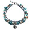 Bohemian Multi-layer Starfish Turtle Anklets For Women Vintage Elephant Owl Beads Chain On Leg Ankle Bracelet Beach Jewelry
