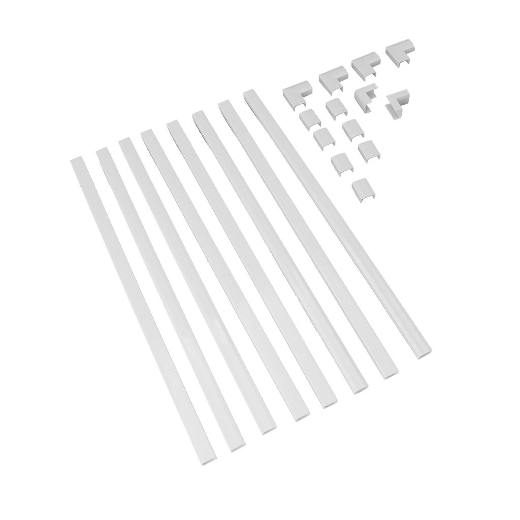 Cord Hider Stylish Cord Cover Raceway Kit Cable Concealer for TV Office 15.75x0.59x0.35in