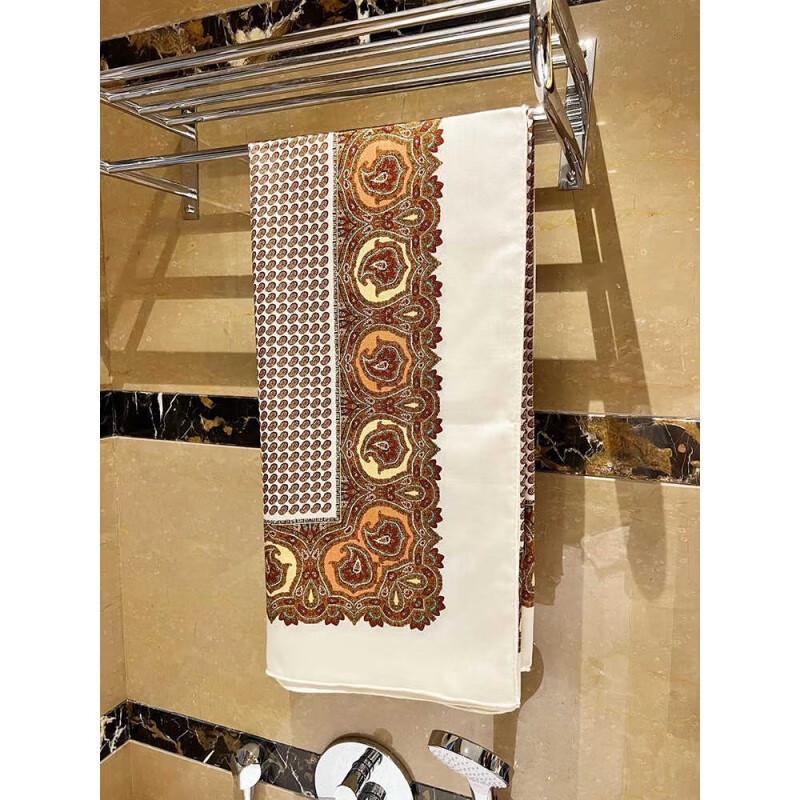 NINA SOLOR Retro Exotic Silk Wool Shawl