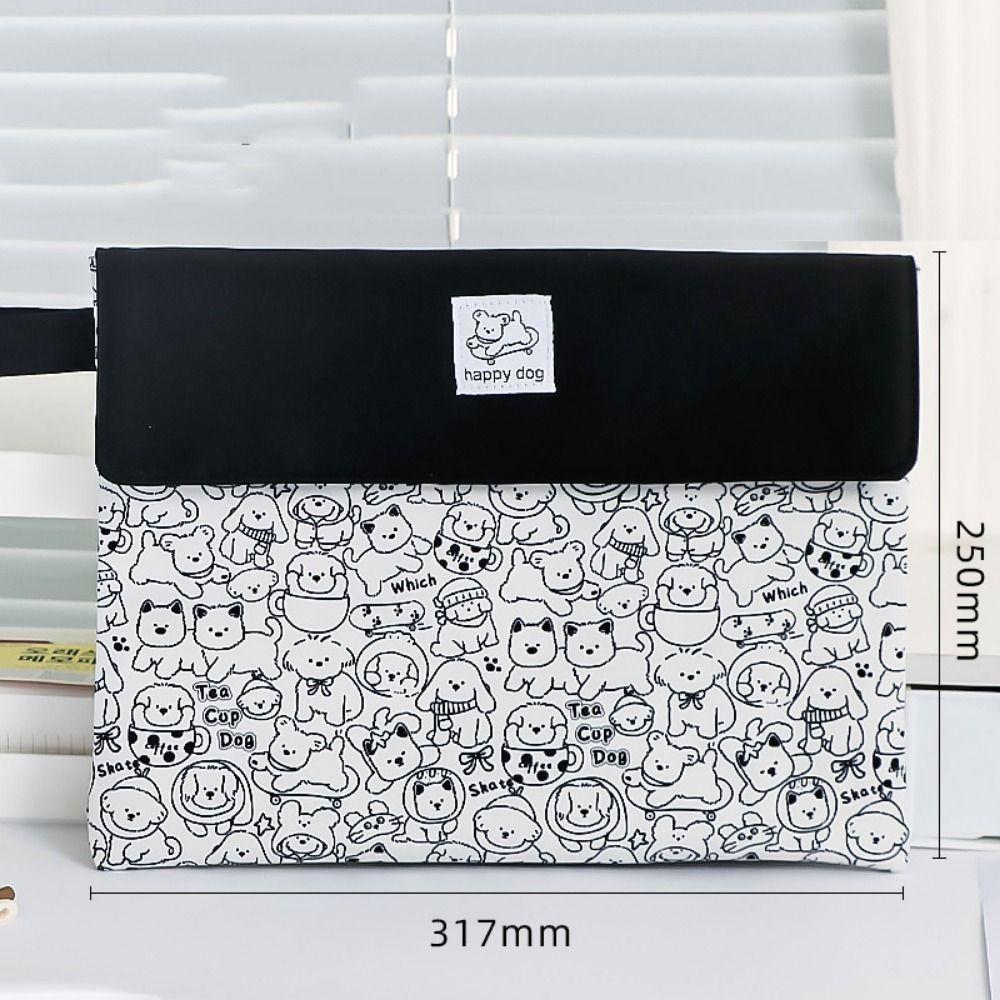 

Папка-файл с изображением мультяшной собаки Капибары, размер А4, сумка для хранения Капибары, органайзер для файлов Капибары, тестовая бумага чёрный