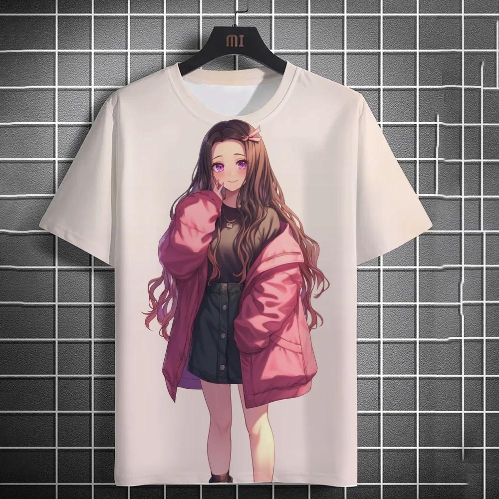 Japanese Graffiti Anime 3D Printed Fashionable Casual Short Sleeved Men's T-shirts - Soft Medium Stretch Polyester Fabric Summer Relaxed Fit Clothing