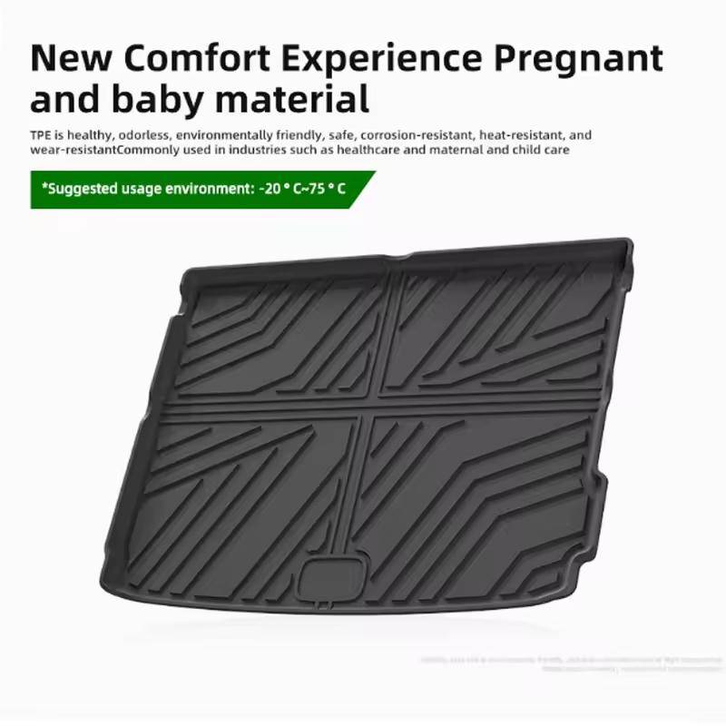 For Hyundai Kona Electric 2023-2025 Car Rear Trunk Pad Cargo Liner TPE 3D All Weather Trunk Anti-Scratch Protector Mat Floor Mat