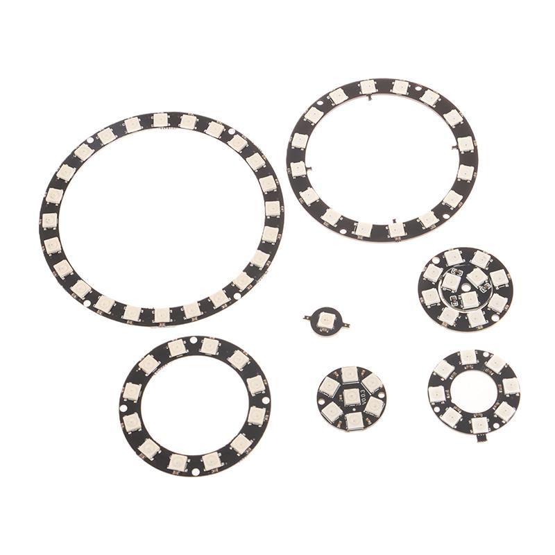 Anello Pixel Indirizzabile Individualmente Ws2812B 1/3/7/8/12/16/24 LED Ws2812 IC Integrato 5050 Modulo Anello LED RGB Luce LED DC5V