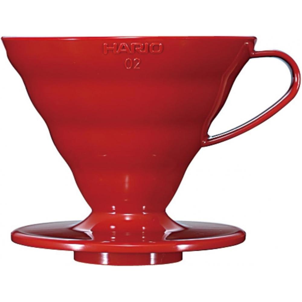 Прозрачный дриппер Hario V60 02 Красный Для 1-4 чашек Кофе Ручное заваривание Сделано в Японии