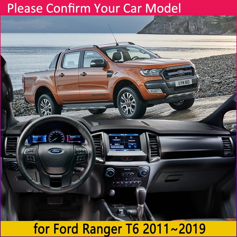 For Ford Ranger T6 2011 2012 2013 2014 2015 2016 2017 2018 Anti-Slip Mat Dashboard Cover Pad Sunshade Dashmat Accessories