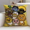 Popular KKakao FriendsS Cushion Cover Breathable and skinfriendly linen pillowcase square removable and washable cushion