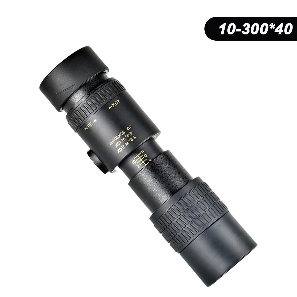 

1PC Монокулярний телескоп Високої потужності HD Низького освітлення Нічного бачення Безперервного Зуму Телескоп 10-300*40