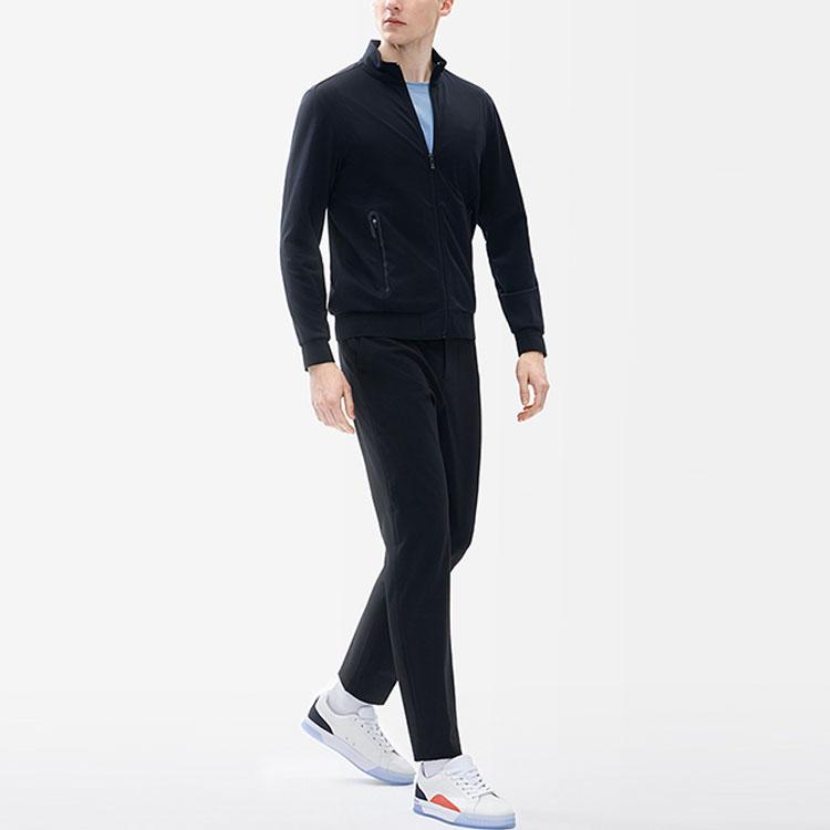 Fila Solid Lightweight Casual Zip Jacket Men Jackets Black F11M222501F-BK