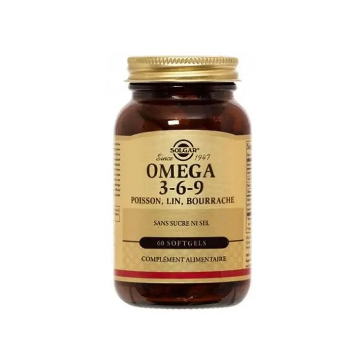 Solgar Oméga 3-6-9 sans sucre 60 capsules
