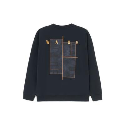 Li-Ning Wade Series Embroidered Pullover Sweatshirt Unisex Tops Black AWDS109-1
