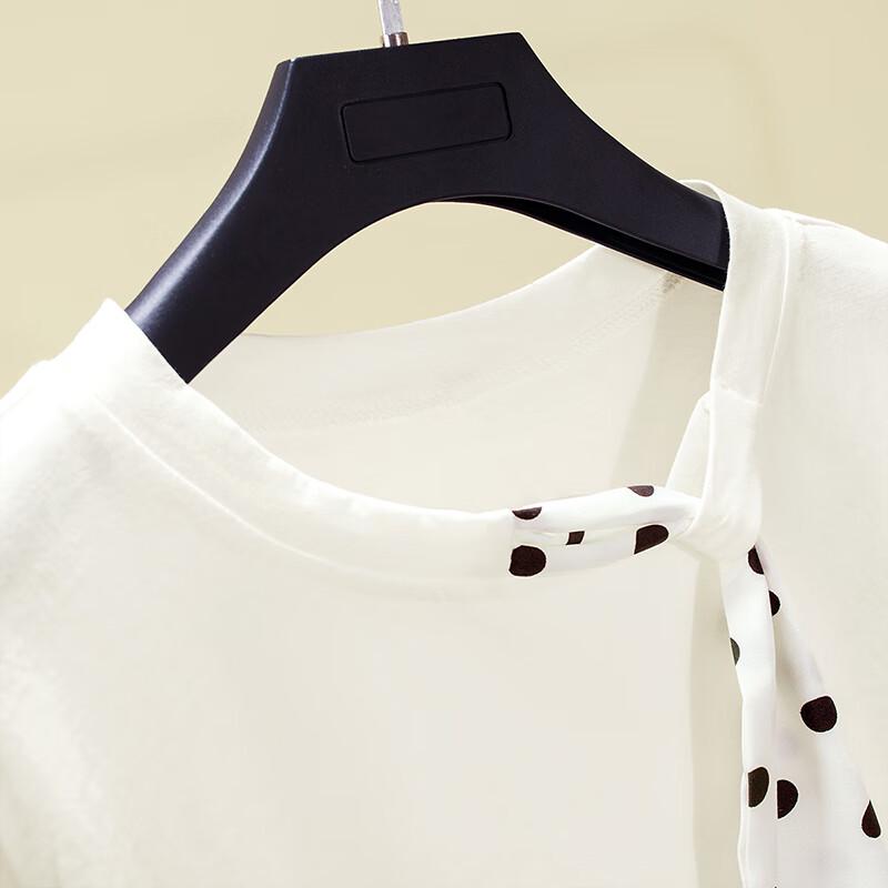 Women's Stylish Polka Dot Half-Sleeve T-Shirt