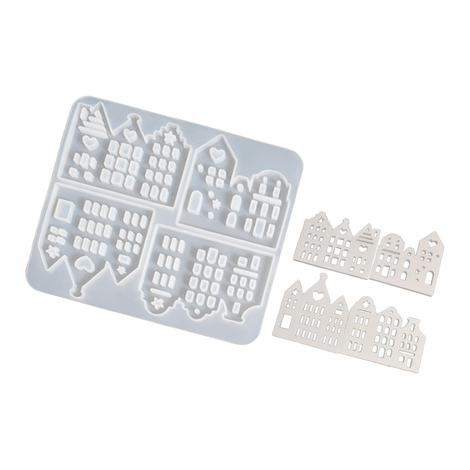 

Художня силіконова форма у формі будиночка, форми для фігурок, форми для свічників для фестивальних подарунків та занять сімейним рукоділлям A