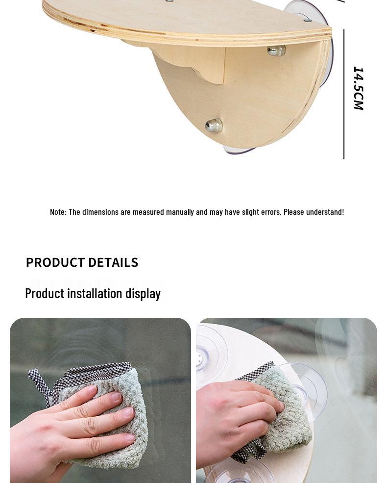 Wooden Suction Cup Cat Hammock: Balcony, Window, or Swing Bed