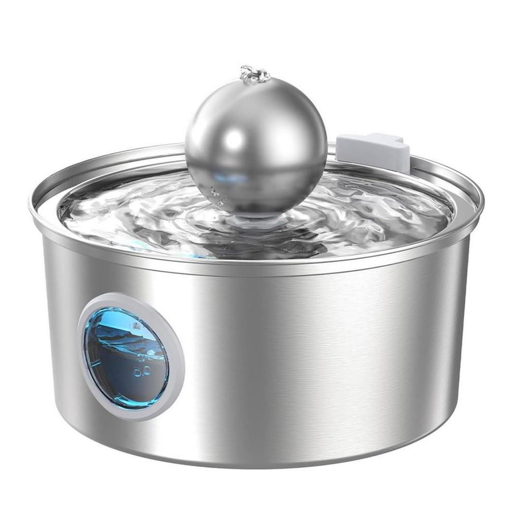 3.2L Stainless Steel Automatic Pet Water Fountain for Cats and Dogs