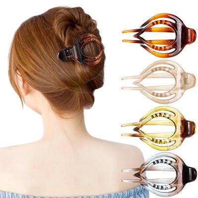 Transparente einfarbige Haarspangen Entenschnabel-Haarklammern Krabbe Für Frauen Haarspangen Haarklammern Pferdeschwanzhalter Haaraccessoires