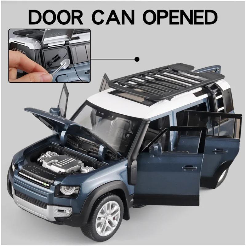 Large 1/18 Scale Land Rover Defender 110 Off Road SUV Alloy Metal Diecast Model Car Computer Desktop Ornament