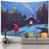 Camel Starlight Oil Painting Tapestry Wall Hanging Christmas Bohemian Style Psychedelic Witchcraft Mystery Home Decor