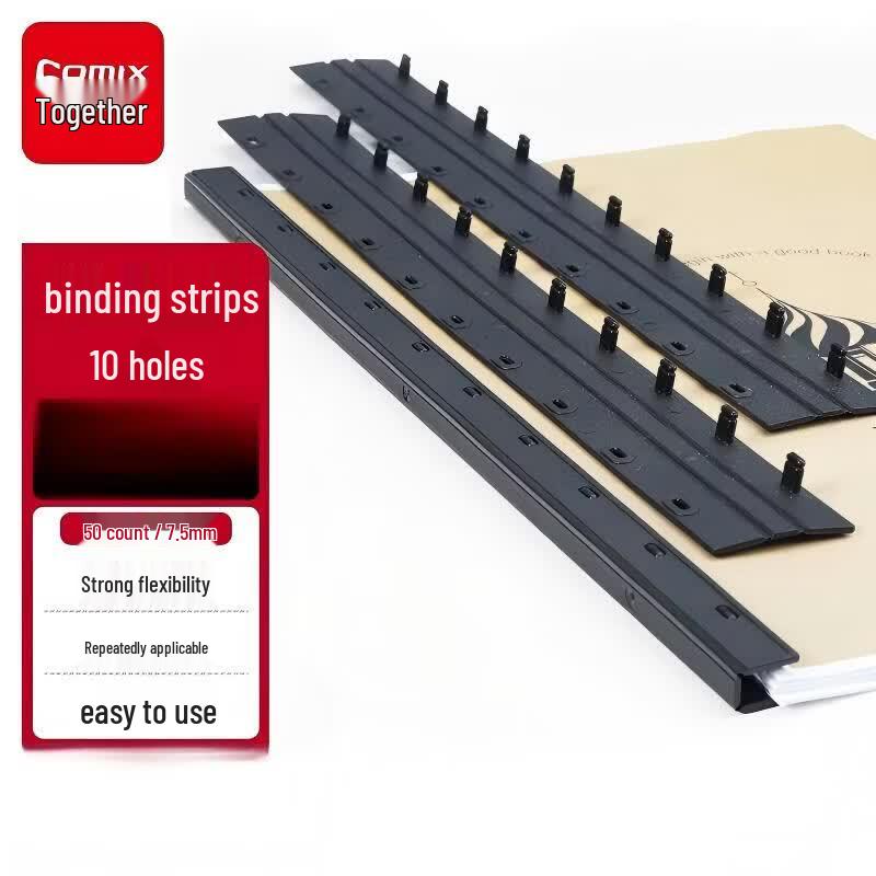 Comix A4 10-Hole Plastic Binding Strips CN plug (adapter included)