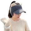 Hat Women's Autumn and Winter Fashion Warm Plus Velvet Knitted Baseball Women's Duck Tongue Wool Empty Top Hat Winter Korean Style Women
