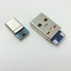 USB4 Triple-Fast Type-C Male Connector, Compatible with OPPO, Xiaomi, VIVO, Huawei - 4-Core Orange Solder Pad