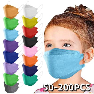 10-200PCS Children's Outdoor Mask Droplet and Haze Prevention Fish Non Woven Face Mask Kids Mascarillas