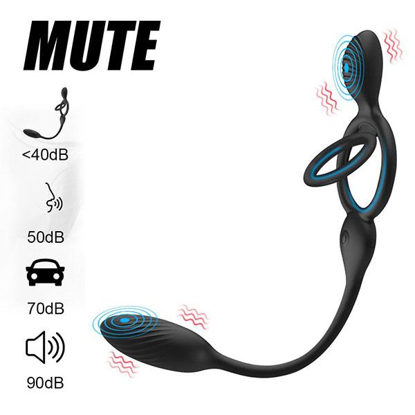 Retardant Ejaculation Delay Penis Ring Vibrating Cock Ring Sex Toys For Couple Wireless Double Couple Ring G-Spot Vibrator Toys for Adults 18