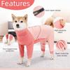 Elastic Dog Four-Legged Pajamas Soft Comfortable Dog Sterilization Suit Long Sleeves Anti-licking Dog Anti-hair Loss Clothing