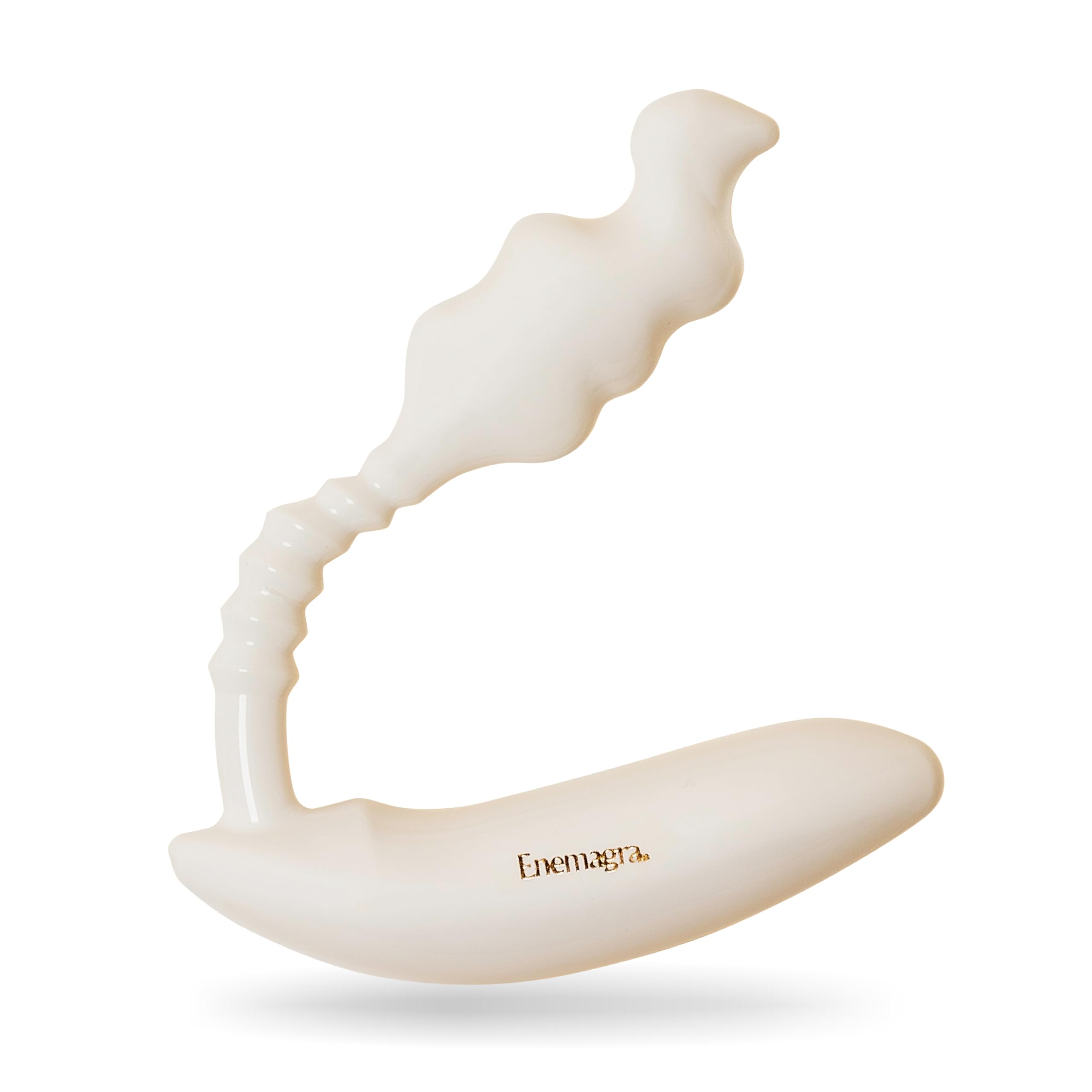 Enemagura Bamboo Male Dildo Anal Plug for Dry Orgasm White in Made with Medical Grade (Genuine) Leg-Closed Non-Electric [Made Japan, Resin]