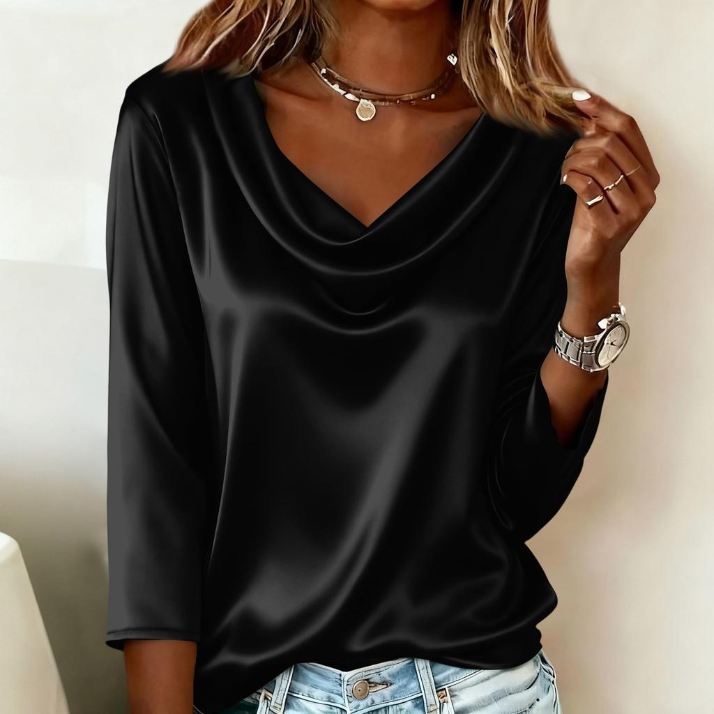 Blouse For Women Dressy 3/4 Long Sleeve Shirts Business Casual Outfit Tops