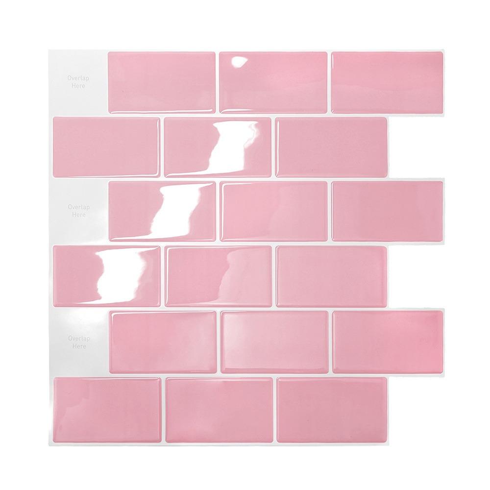 Self-adhesive 3D Stereo Wall Stickers Brick Design Waterproof Peel and Stick Wallpapers Moisture-proof Oil Proof