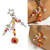 Beaded Keychain Charm Decorative Bag Charm With Fruit-Inspired Beads, Alloy Hardware and 12 cm Hanging Length for Keys, Handbag Zipper Pull