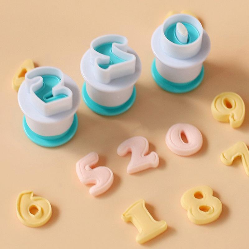 10PCS/Set Number Shaped Baking Handmade DIY Plastic Baking Pastry Mold Biscuit Fondant Cake Decorations Useful Kitchen Tools ZYF