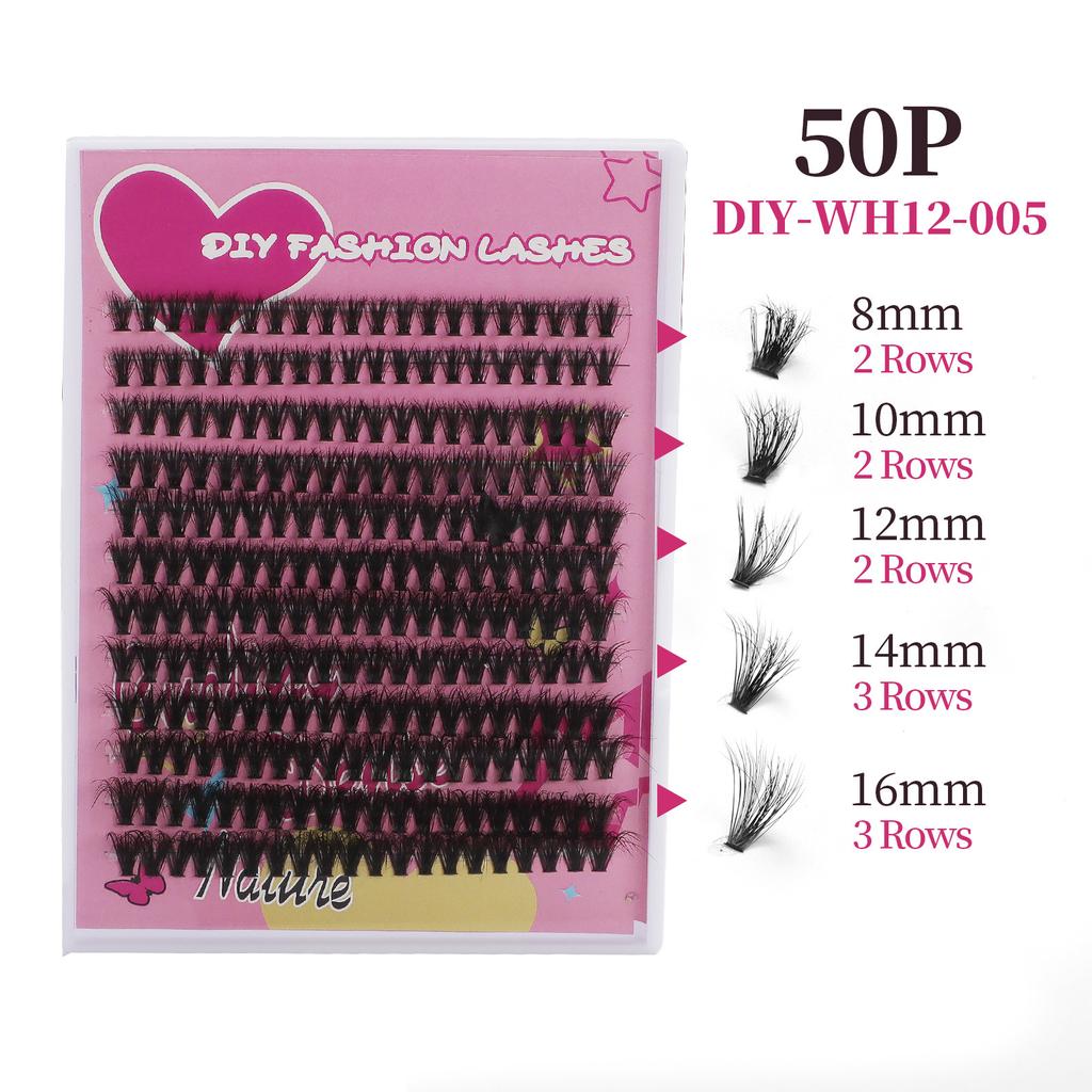 240 Clusters Of Dense D-Song False Eyelashes Set 8-16Mm Mixed And Matched Diy Segmented Multi-Hair Eyelashes