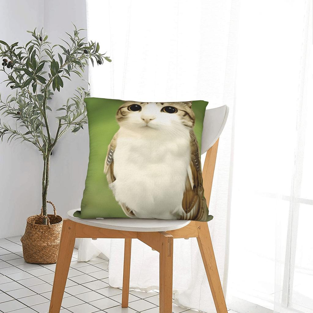 Pet Cat Funny memes Pillow Cover  Kawaii Pillow Case For Couch Sofa Bedroom Square Pillowcases Gift