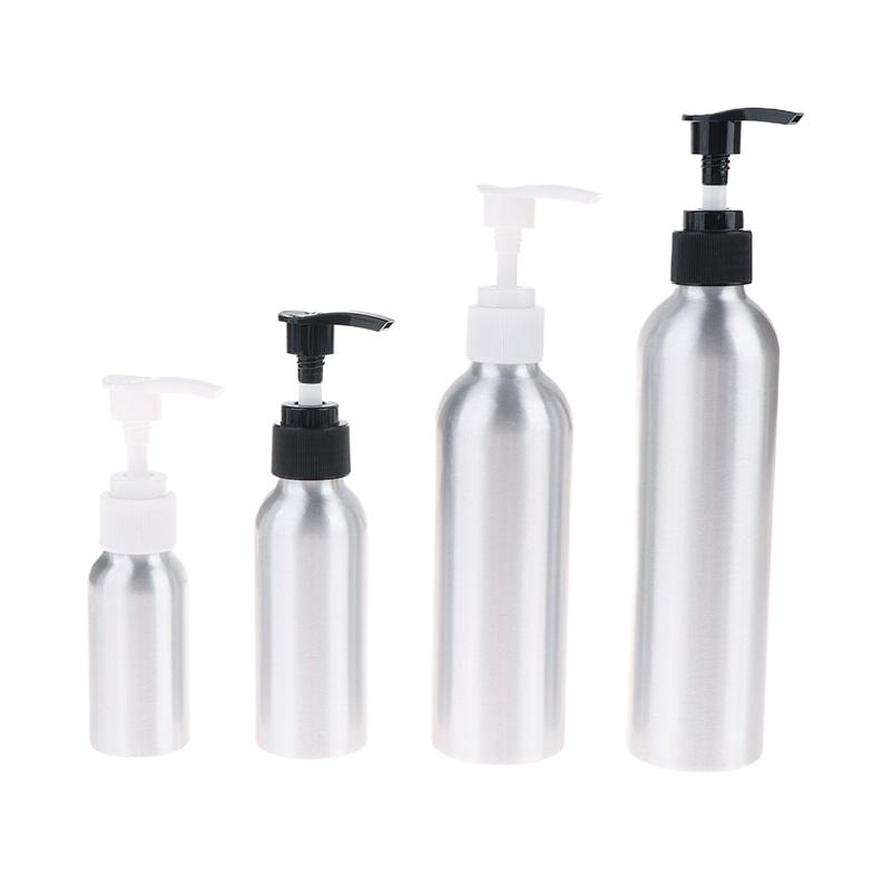 30-150-300Ml Spiralna Główka Pompki do Balsamu Płyn do Mycia Rąk Żel do Mycia Twarzy Szampon Butelka Aluminiowa Dozownik do Balsamu Pusta