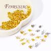 20/40Pcs 18K Gold Plated Screw Eye Pins Bail Top Drilled Beads End Caps Pendant Charms Connectors For DIY Jewelry Making