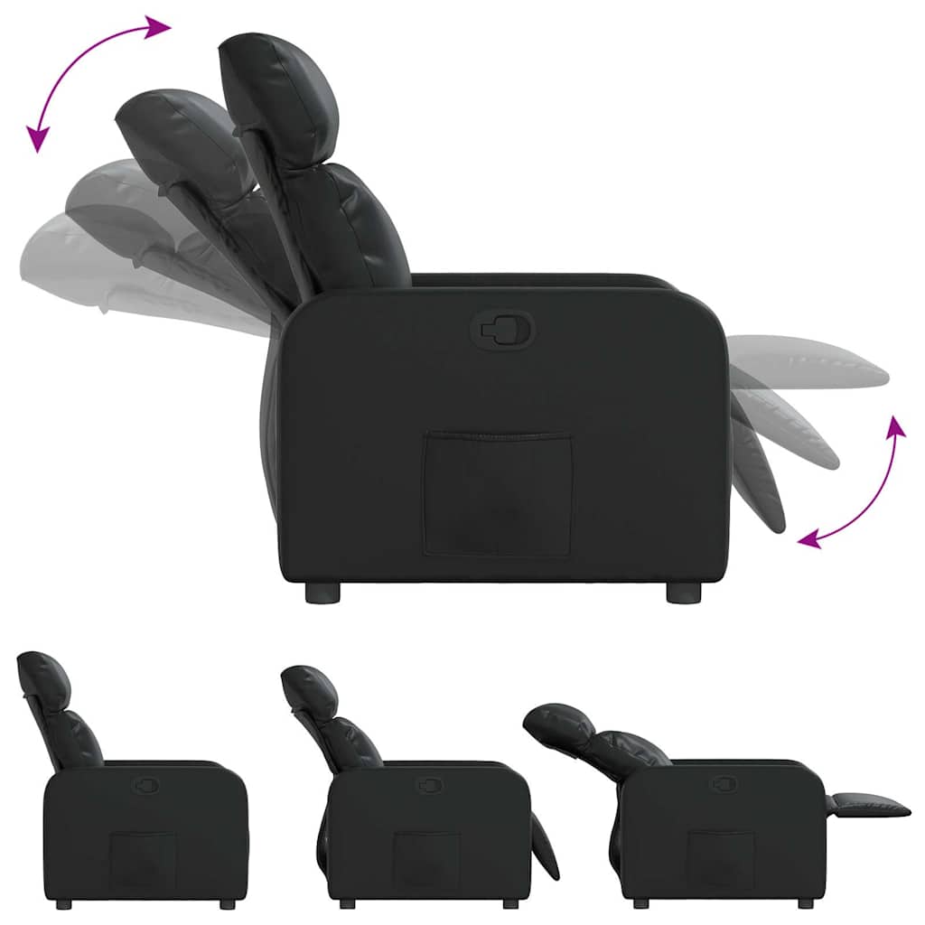 Relax Chair Black Synthetic Leather