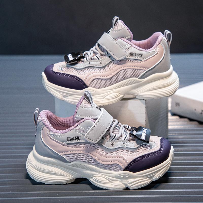 Girls Shoes Sneakers 2025 Spring and Autumn New Children Soft Soles Boys Running Breathable Casual Dad Middle Aged Adult