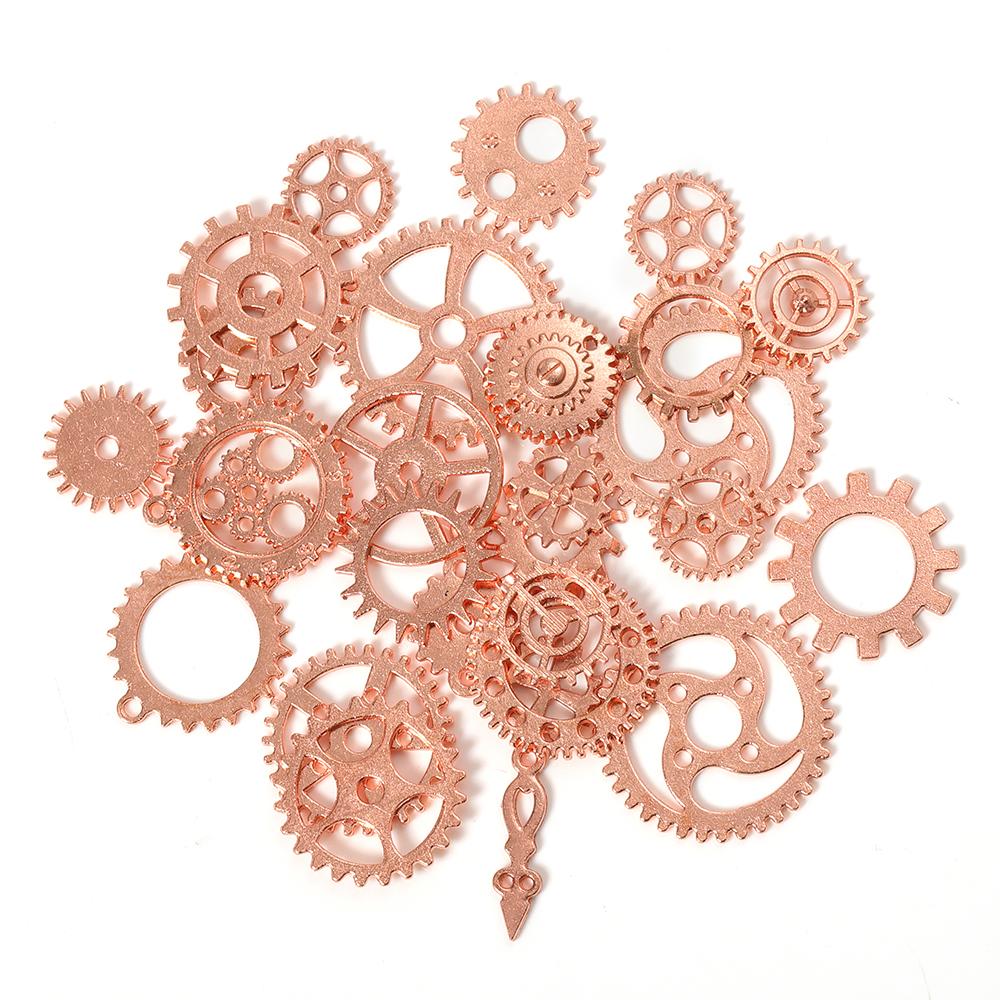 50g 100g Mixed Steampunk Gears Cogs Charms Pendant DIY Antique Metal Beads for Bracelets Crafts Jewelry Making Components