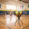 Pickleball Hopper Basket Foldable Rolling Ball Trolley Easy to Move for Coaches
