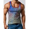 Stripe Plaid Tank Tops Fashion Men's Tops Tees Sleeveless Fitness Vest Harajuku Streetwear T-shirt