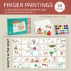 Kids Finger Ink Pad Set Finger Dot Painting Craft Kit with Built-in Pigment  Drawing Cards Children Early Educational Handmade Toy