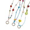 Vitality Summer~ Dopamine Color Beaded Glasses Lanyard Necklace Female Niche Design Sense Vacation Wind Clavicle Chain