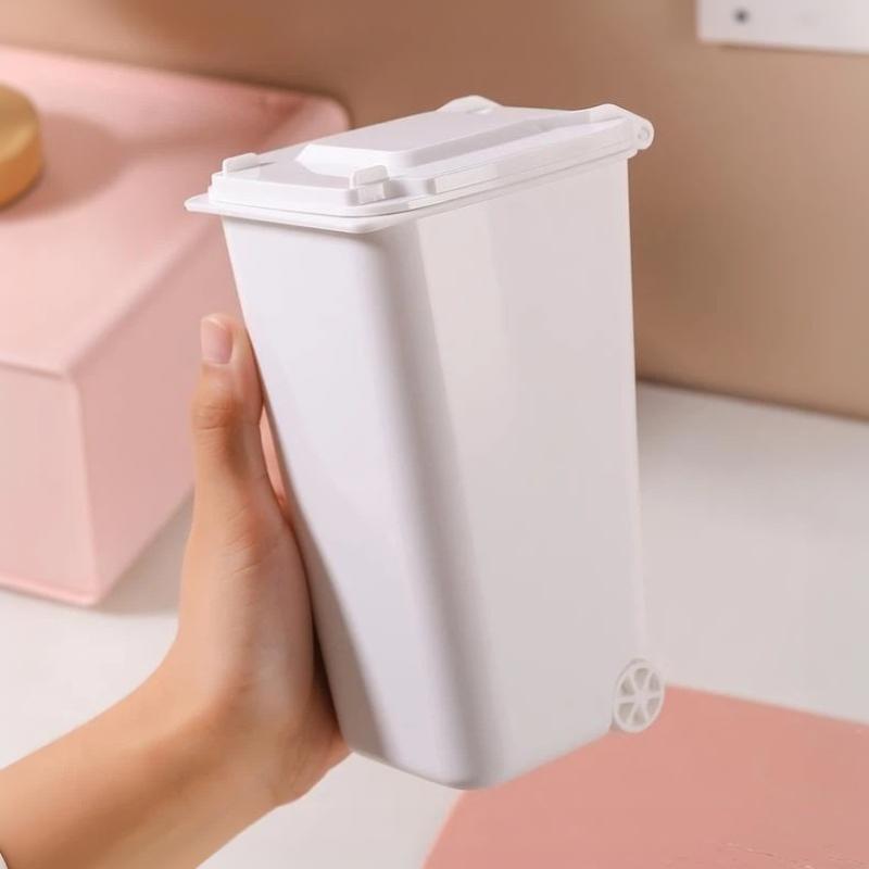 1Pcs Portable Mini Office Desk Trash Bin Pen Holder Office Supplies Storage Box Made Durable Plastic Home Supplies
