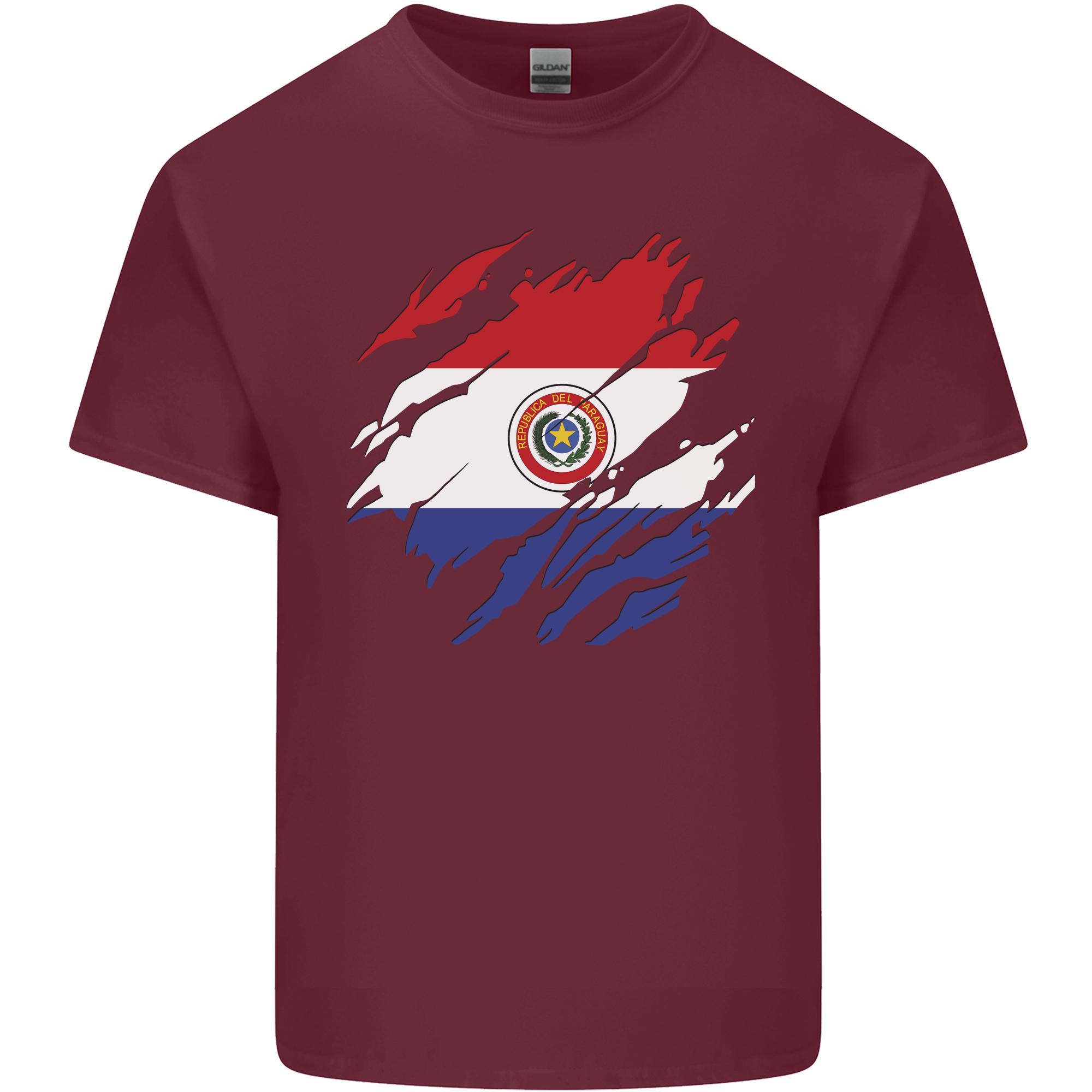 Torn Paraguay Flag Paraguayan Day Football Unisexs Light Cotton TShirt S