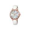 Sheen 50M Waterproof Quartz Watch With Genuine Leather Strap Women Watches White SHE-3513PGL-7AUPR